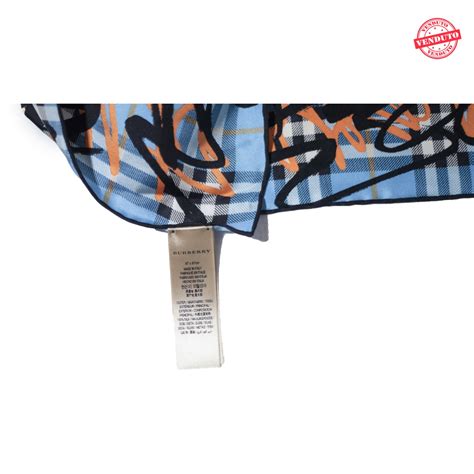 burberry foulard azzurro second hand|Burberry pre owned leather.